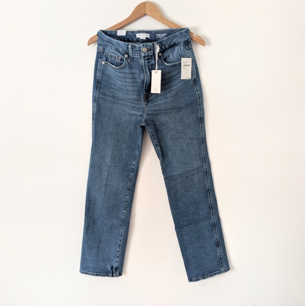 Good American Good Curve Straight Leg Jeans